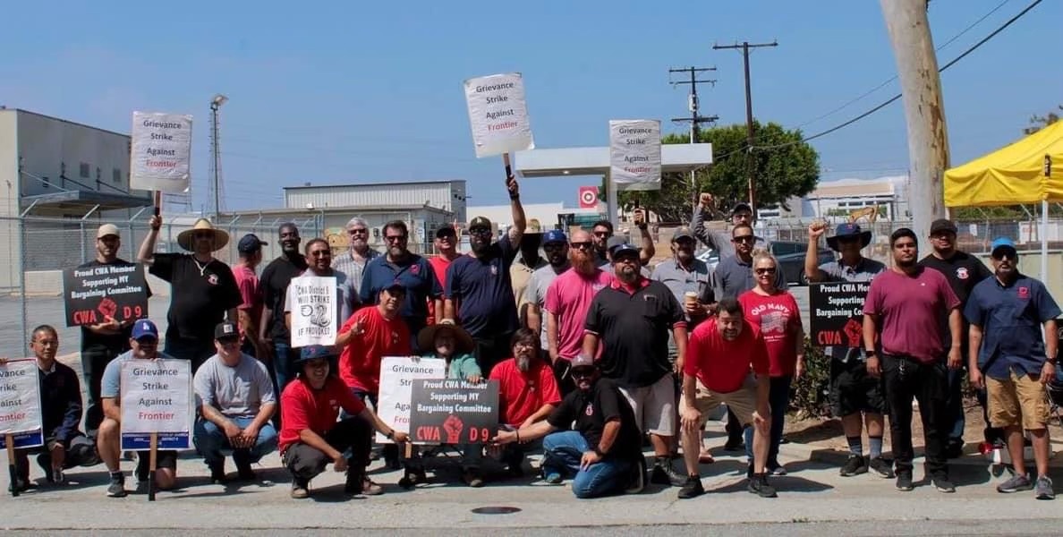 CWA District 9 members stand on the picket line in Southern California.